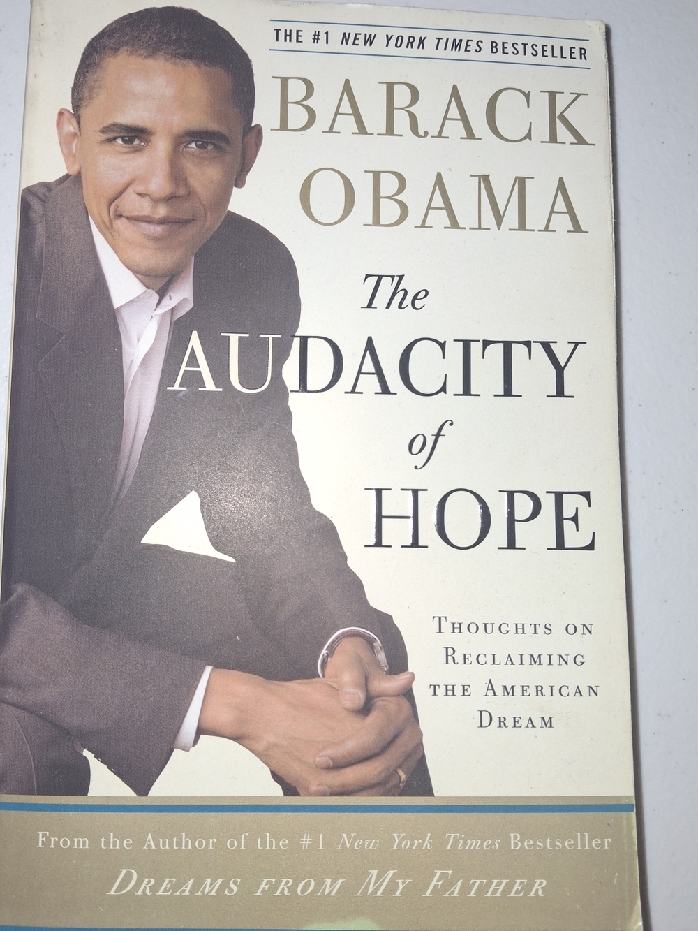 Barack Obama - The Audacity of Hope Hardcover - Cream & Brown